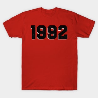 1992 - BLACK typography T-Shirt